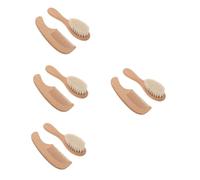 UPKOCH 4sets Hair Brush and Wood Comb for Scalp Cleaning for Bath Shower Use Soft Bristles for Newborn Care