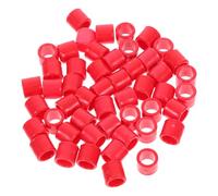 UPKOCH 50pcs 8mm Solid Red Plastic Pigeon Leg Bands No Number Identification Rings for Racing Pigeons Doves and Small Birds Poultry Leg Markers