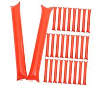 UPKOCH 50Pcs Inflatable Cheerleading Sticks Noise Makers PE Plastic Party Leaders Sticks for Sports Events School Competitions Fans Red Boom Clappers