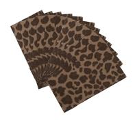 UPKOCH 50Pcs Leopard Print Paper Bags 23X12X7.5Cm Party Candy Packaging Bags Portable for Bakery and Wrapping