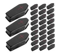UPKOCH 50pcs Miniature Resin Coffin and Tombstone Decor Small Haunted House Accessories for Halloween Micro Landscaping Compact Party Favors with Realistic Details for Indoor Seasonal