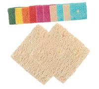 UPKOCH 50pcs Natural Loofah Chew for Small Animals Guinea Pig Hamster Rat Chewing Snacks for Teeth Grinding and Dental Health Molar for Rabbits Squirrels Chinchillas Random Color