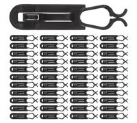 UPKOCH 50pcs Outdoor Christmas Light Clips and Gutter Hooks for String Lights, Plastic Black Hanger Hooks with Easy Installation for Xmas Holiday Seasonal Parties and Daily Outdoor