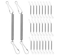 UPKOCH 50pcs Stainless Steel Spring With Clips To Hold Rabbit Water Dispenser Drinking Bottle For Small Animals Feeding And Watering Supplies
