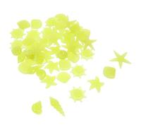 UPKOCH 50pcs Yellow Glow in The Dark Aquarium Stones for Fish Tank Decoration, Resin Material, Decorative and Not Easy to Fade, for Aquarium and Sidewalks