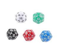 UPKOCH 5pcs Acrylic Irregular Sided Number Dice for Party Board Games Plaything Multi Color Polyhedral Dice Cubes for Fun Game Night