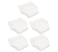 UPKOCH 5pcs Baby Potty Training Pants for Toddlers Boys Cotton Mesh Breathable Washable Training Underwear m (9-11kg) White, Lightweight Infant Toilet Learning Nappies