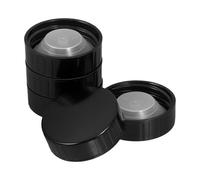 UPKOCH 5pcs Black Plastic Bottle Cover 38mm Screw Caps for Glass Growler Bottles, Leak-resistant Tight Seal, Easy to Hold, Home Brewing Supplies