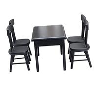 UPKOCH 5Pcs Miniature Dining Table and Chair Set Micro Landscape Decor Prop for Dollhouse Miniature Garden Decoration Creative Play Furniture for Friends