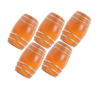 UPKOCH 5pcs Miniature Wooden Beer Barrels Dollhouse Accessories Vintage Barrel Model Decorative Doll House Ornament Mini Bar Props for Collectors