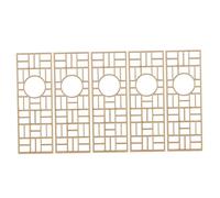 UPKOCH 5pcs Miniature Wooden Screen Dividers Chinese Style Mini Dollhouse Accessories Authentic Collector Decorative Mini Screens for Doll House Divider