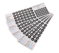 UPKOCH 5pcs Pan Flute Finger Note Stickers for 18/16 Tubes Pan Pipes, Self-adhesive Music Scale Note Labels for Beginners, Flute Instrument Learning Accessories in Black