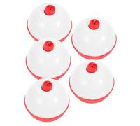 UPKOCH 5Pcs Plastic Fishing Bobbers Multi-use Floats for Long Distance Casting Wear-resistant Bite Indicators for Rod Fishing Red and White Visible Floats