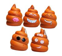UPKOCH 5Pcs Poop Shaped Keychain Funny Prank Hanging Ornaments for Keys Bags Backpacks Novelty Party Favors Mixed Styles