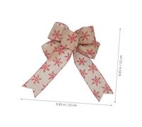 UPKOCH 5pcs Pre-tied Burlap Snowflake Bowknots for DIY Crafts Rustic Decorative Bow Favors for Winter Holiday Present Wrapping and Festival Decorations