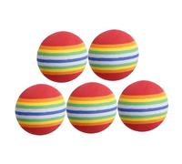 UPKOCH 5pcs Rainbow Foam Cat Balls Elastic Pet Training Balls for Kittens and Cats Interactive Scratching and Fetch