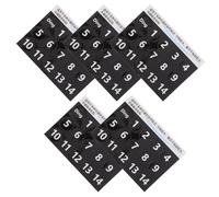 UPKOCH 5Pcs Tongue Drum Scale Stickers Black Number Design, Percussion Training Note Decals for Beginners, Handpan Drum Music Labels for Student Practice and Learning