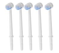 UPKOCH 5pcs Water Flosser Replacement Tips: Round Plastic Oral Irrigator Brush Heads - Toothbrush Refill Heads for Dental Care Interdental Cleaning Compatible with Waterpik