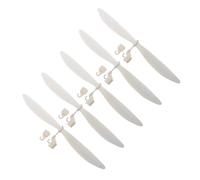 UPKOCH 5pcs White High Performance Propellers for Rc Model Airplanes with Strong Wind Force Fan Stable Rubber Band Power Easy Installation Compatible with Helicopters and Various Aircraft