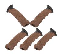UPKOCH 5pcs Yellow Cork Trekking Pole Handles Replacement Anti-slip Hiking Pole Grips for Walking Sticks Outdoor Mobility Aid Accessories for Seniors