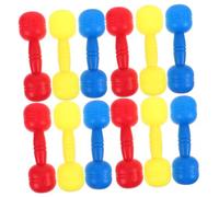 UPKOCH 6 Pair Colorful Dumbbells Set Exercise Equipment Safe Plastic Barbell Weights for Group Fitness Activity Boys Early Development Sport