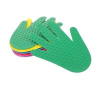 UPKOCH 6 Pairs Sensory Hand-shaped Floor Markers for Physical Education Outdoor Play for Non-slip Tactile Handprints Carpet Floor Dots for Fine Motor Skills and Coordination Development