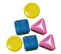 UPKOCH 6 pcs Geometric Rhythm Shaker for Kindergarten Music Teaching Triangle Round Square Shapes Bright Colors Percussion Instruments for Developing Musical Skills and Creativity