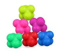 UPKOCH 6 Pcs Hexagonal Reaction Balls for Indoor Training Durable Agility Fitness Balls Bright Colors Lightweight Portable Sports Equipment for Basketball Soccer Volleyball Football