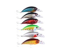 UPKOCH 6 Pcs Slowly Sinking Bionic Fishing Lures with Movable Tongue Plate Colorful Hard Baits for Freshwater and Sea Fishing Realistic Small Fish Design Random Color