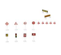 UPKOCH 6 Sets Traffic Sign Model Road Barricades Educational Pretend Play Early Learning