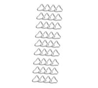 UPKOCH 60 pcs Galvanized Trampoline Triangle Rings for Jumping Bed Mesh Cloth Crack Resistant Buckle Parts with Advanced Tension Design Durable Outdoor Replacement Accessories for