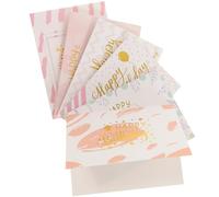 UPKOCH 60pcs Assorted Colour Birthday Cards Set with Delicate Pattern Design, Paper Material Greeting Cards for Friends and Relatives, for Expressing Love and Best Wishes