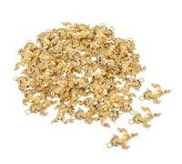 UPKOCH 60pcs Golden Horse Pendant Charms for DIY Jewelry Making Chinese Year Luck Charms for Necklaces Bracelets Earrings Lightweight Crafting Supplies
