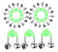 UPKOCH 60pcs Plastic Fishing Bells with Loud Dual Alert for Rods Bite Alarm for Carp Sea Ice Fishing Secure Fit Noise Indicator for Pole and Bite Notifications
