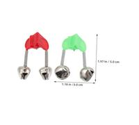 UPKOCH 60pcs Sea Fishing Rod Bells with Dual Alert System Bite Alarms for Sea Rods Loud Sound Bite Indicators for Outdoor Night Boat Fishing Red and Green