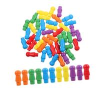 UPKOCH 60pcs Wooden Chess Pieces Colorful Flight Chess Counters for Board Games Educational Plaything Brain Training Logic Development