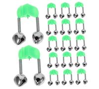 UPKOCH 65Pcs Night Fishing Bell Clips Dual Alert Fish Bite Alarms High Sensitivity Loud Rod Alarm for Carp and Sea Fishing Bite Indicator Accessories