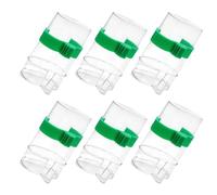 UPKOCH 6PCS Automatic Parrot Water Feeder 220ml Plastic Bird Waterer for Cage with Hanging Hook No Mess Bird Feeder Set for Cockatiel Budgie Finch Lovebird