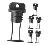 UPKOCH 6pcs Black Plastic Boat Drain Plug Kit Canoe Kayak Hull Drainage Replacement Accessories Leak Prevention for Lakes Rivers Oceans