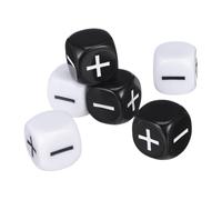 UPKOCH 6Pcs Black Symbol Dice Counting Dice for Party Games Easy to Read Design Fun Accessories for Adults