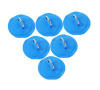 UPKOCH 6pcs Blue Stainless Steel D Ring Buckles for Inflatable Paddleboard Accessories Robust Cord Fixators with PVC Patch Kayak Deck Anchor Line Rings for Water Sports Storage and
