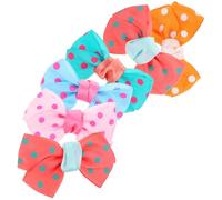 UPKOCH 6Pcs Bowknot Pet Hair Clips Dot Pattern Hairpins for Dogs and Puppies Stylish Barrette with Secure Hold Random Colors Decorative Grooming Accessories for Everyday Use Random Color