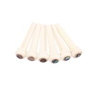 UPKOCH 6pcs Brass Circle and Shell Acoustic Guitar Bridge Pins String Pegs for Guitar End Pin Replacement