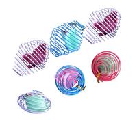 UPKOCH 6pcs Cat Spring Ball for Indoor Cats Interactive Caged Mouse Rolling Balls with Plastic Springs Stimulating Teasing for Play and Hunting