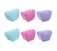 UPKOCH 6pcs Dental Retainer Box Denture Container Shape Lightweight Storage Case for Retainers Travel Home Use