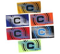 UPKOCH 6pcs Football Captain Armbands Durable Breathable Sports Bands for Team Leaders Lightweight Elastic Wristbands Red Blue Black Fluorescent Green Orange Gold