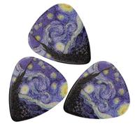 UPKOCH 6pcs Guitar Picks Variety Pack Heavy Thick Triangle Picks for Electric Guitar and Ukulele with Galaxy Design, Sturdy Musical Accessories Set for Acoustic and Electric Playing