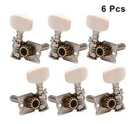 UPKOCH 6PCS Guitar Tuning Pegs Replacement Retro Design Machine Heads for Acoustic Guitar Ukulele Left Right White Durable Vintage Style Sound Enhancing