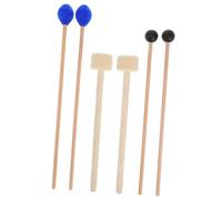 UPKOCH 6pcs Hammer Drumstick Soft Drum Beaters Mallets Percussion Lacquered Drumsticks Grip Bass Drum Stick Rhythm Sticks for Practice
