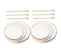 UPKOCH 6pcs Hand Drum Set Lightweight Wooden Frame Percussion Instrument for Sensory Development Party Entertainment and Family Activities Drums with Sticks for Beginners and Adults